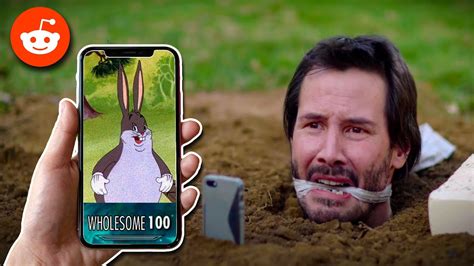 Keanu Reeves Reacts To Big Chungus Wholesome 100 Youtube