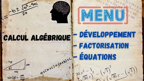 Seconde Cours calcul algébrique factorisation et équations YouTube