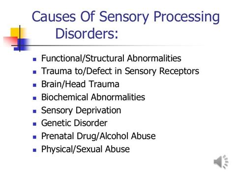 Sensory Processing Disorders Ppt With Voice