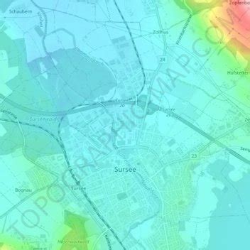 Sursee topographic map, elevation, terrain