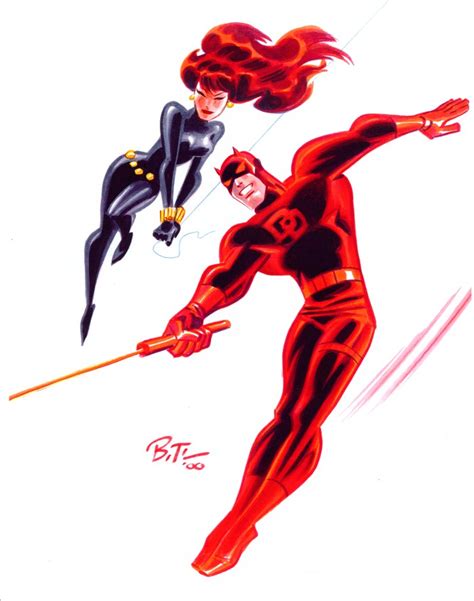 Black Widow And Daredevil By Bruce Timm Comic Art Community Gallery