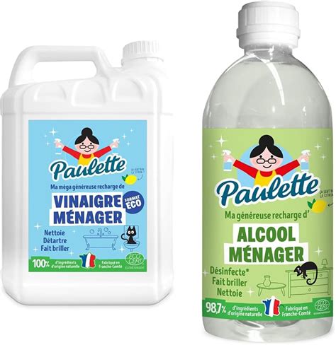 Paulette Vinaigre M Nager Citron Bidon Ecocert L Paulette