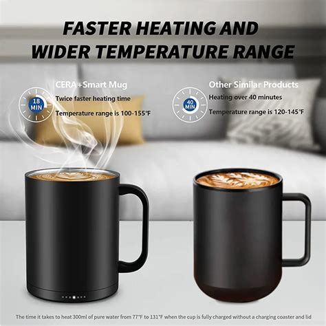 Temperature Control Smart Mug Self Heating Electric Mug Vacuum 14oz