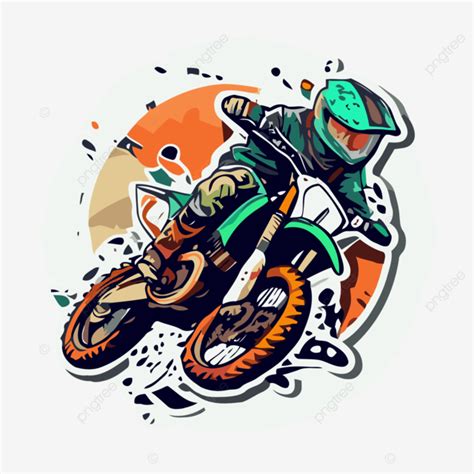 Motorcycle Rider Sticker Design Clipart Vector Motorcycle Clipart