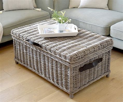 Hartley Rattan Trunk Coffee Table Trunk With Straps