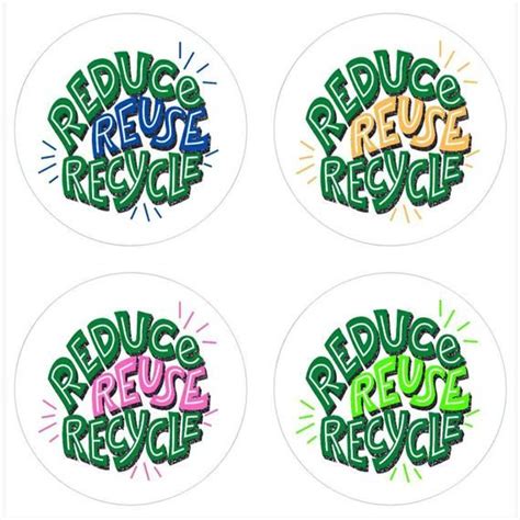 Reduce Reuse Recycle Stickers Business Sticker Etsy Uk Reduce Reuse