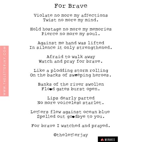 Poem Of The Day For Brave The Letter Jay