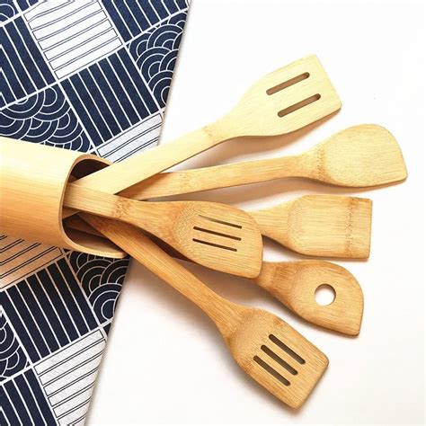 High Quality Wooden Kitchen Accessories Set Utensil 6 Piece Bamboo ...