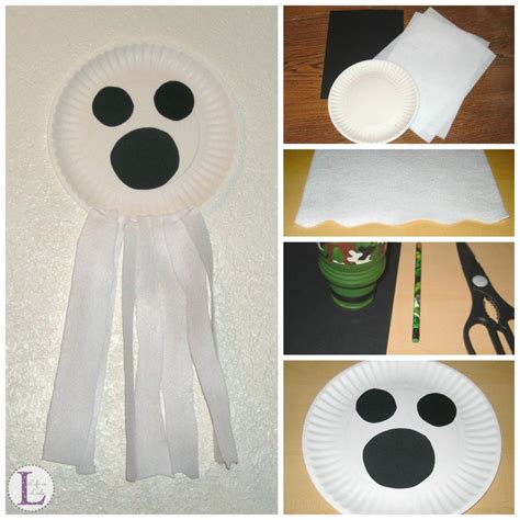 Paper Plate Ghost Halloween Craft Halloween Crafts Halloween