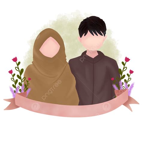 Pareja Musulmana Ilustracion Png Y Psd Gratis Png Musulmán Ramadán Muslimah Png Y Psd Para