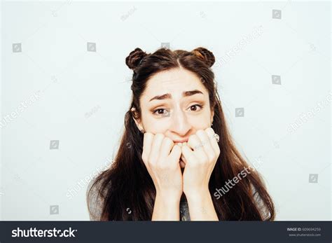 Woman Afraid Fear Stock Photo 609694259 Shutterstock