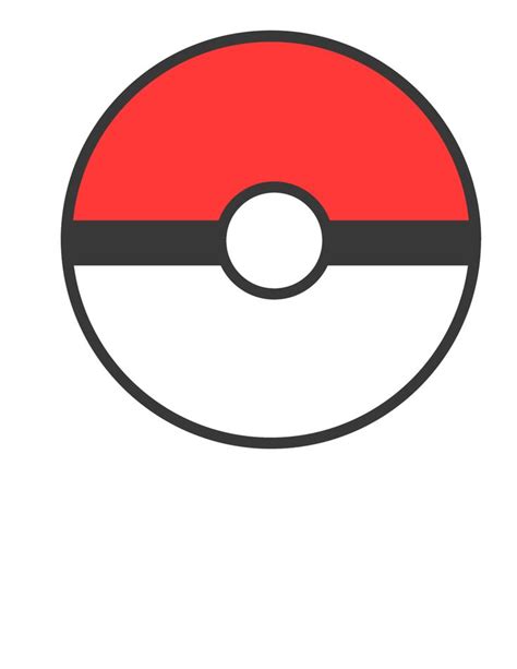 The Pokemon Symbol Is Shown In Red And Black With A White Circle Around It