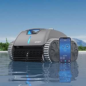 Wybot Robot Piscine Sans Fil Pendant Minutes Balai Aspirateur