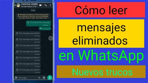 C Mo Leer Mensajes Eliminados En Whatssapp Ver Mensajes