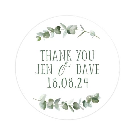 Personalised Wedding Stickers Thank You Wedding Labels Favor