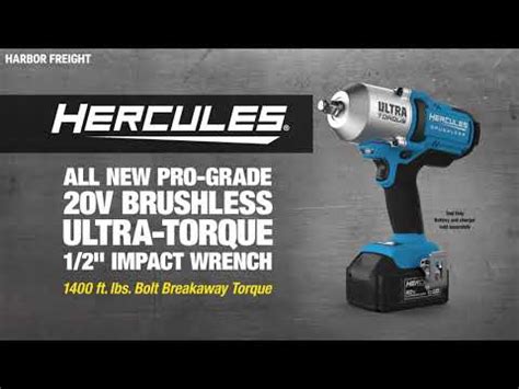 Hercules 20V Ultra Torque Impact Wrench Harbor Freight YouTube