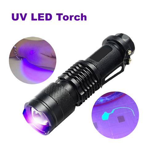 UV Ultra Violet LED Flashlight Blacklight Light 395 NM Inspection Lamp