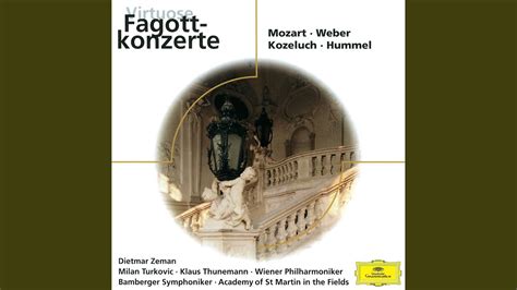 Mozart Bassoon Concerto In B Flat Major K 191 I Allegro Youtube