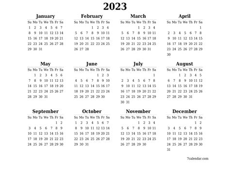 4 Year Calendar 2023 To 2026