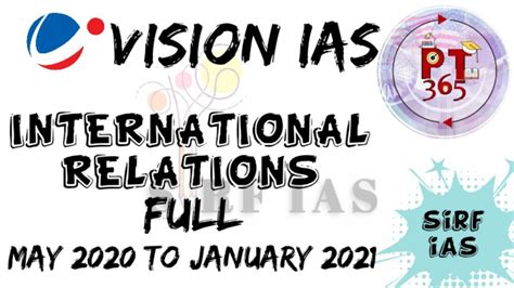 Pt 365 Vision Ias International Relation 2021 Full For Upsc Youtube