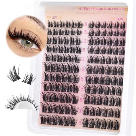 manga lash clusters wispy eyelash anime cluster extensions diy cat eye