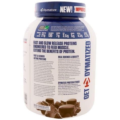 Dymatize Nutrition Elite XT Protein Powder Rich Chocolate 4 Lb 1 8