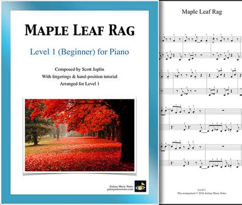 Maple Leaf Rag | Beginner's piano sheet music | Scott Joplin