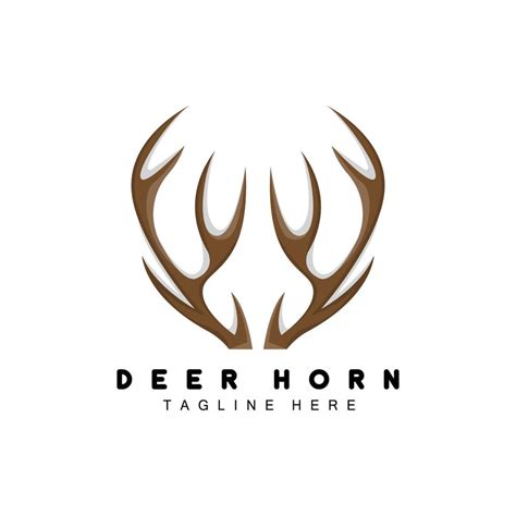 Deer Antler Logo Antler Icon Illustration Christmas Santa Animal