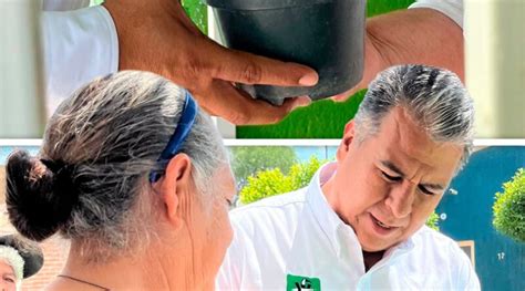 Temo Escobedo Entrega Plantas En Lugar De Volantes Para Cuidar El Medio