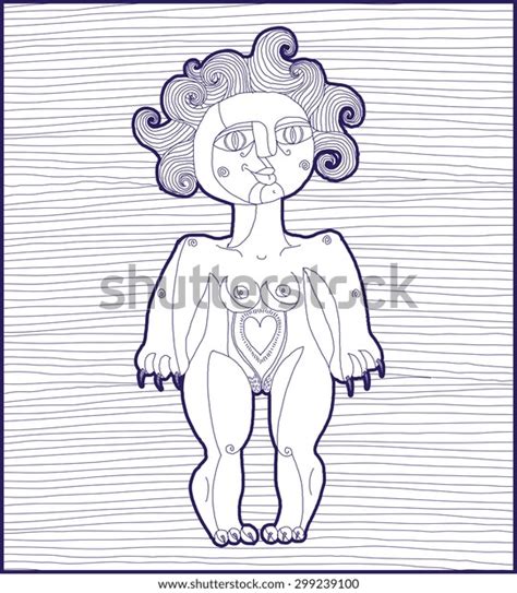 Nude Woman Graphic Vector Illustration Femininity Stock Vector Royalty Free