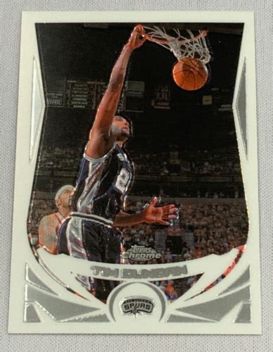 Topps Chrome Tim Duncan San Antonio Spurs Nba Hof Ebay