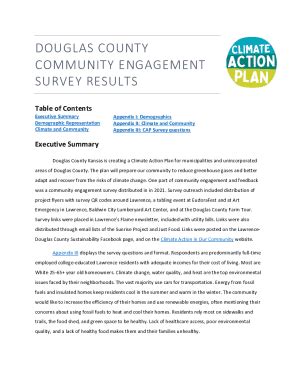 Fillable Online Douglas County Climate Community Engagement Survey