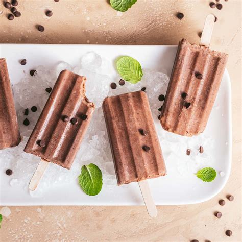 Paletas Heladas De Menta Con Copos De Chocolate Splenda