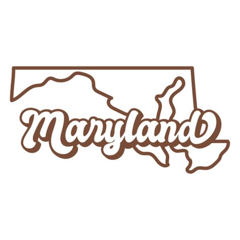 Maryland Retro Stroke Usa States Png And Svg Design For T Shirts