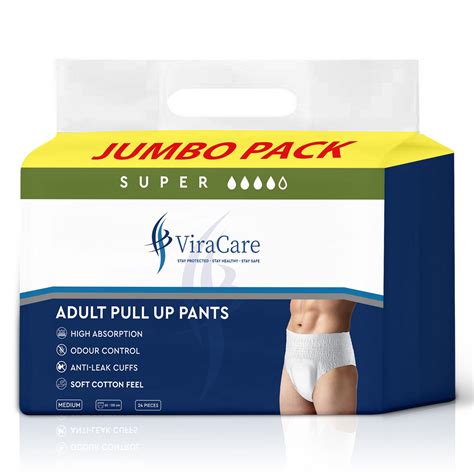 Adult Pull Ups Super Absorbent Unisex Qty 24 Viracare