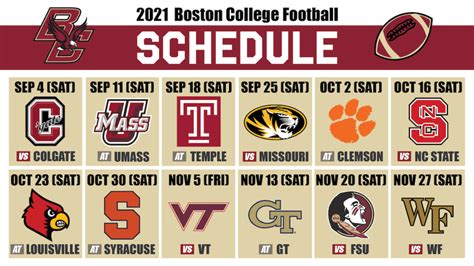 Boston College Football Schedule 2024 - Farica Fernande