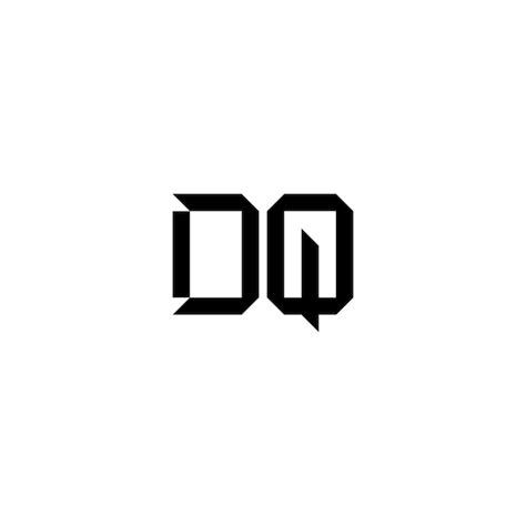 Dq Monogramme Logo Design Lettre Texte Nom Symbole Monochrome Logotype