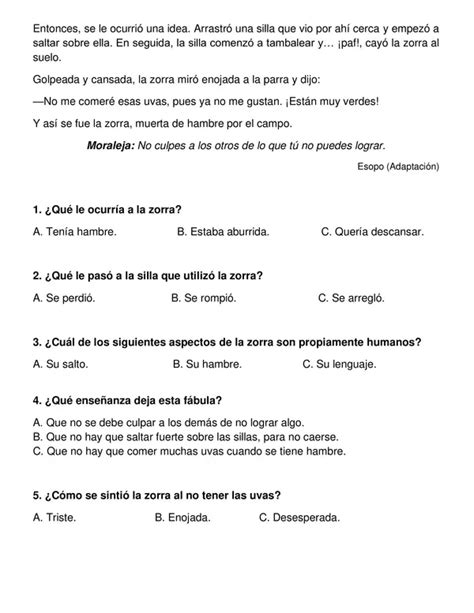 Evaluación lenguaje segundo año unidad Fábula y leyenda profe social