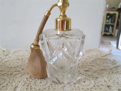 Ancien Flacon De Parfum En Cristal Vaporisateur M F Perfume Cristal