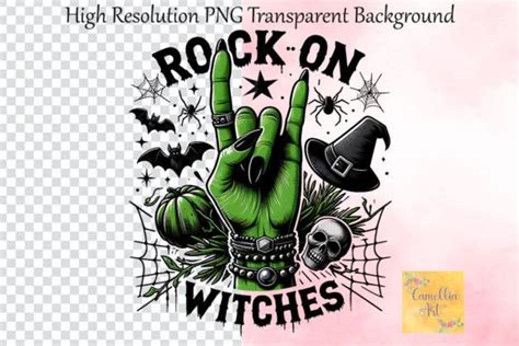 Rock On Witches Graphic By Camellia Art Creative Fabrica