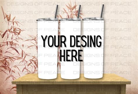 Maqueta de vaso flaco de 20 oz Canva Tumbler Mockup Png Etsy México