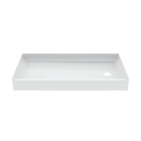 Aquatic Composite 30 in. x 60 in. x 6 in. Single Threshold Right Drain ...
