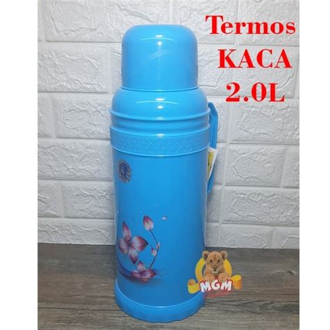 Jual Termos Air Panas Kaca 2 0L Termos Tuang Kaca Dalam 2L Tahan PANAS