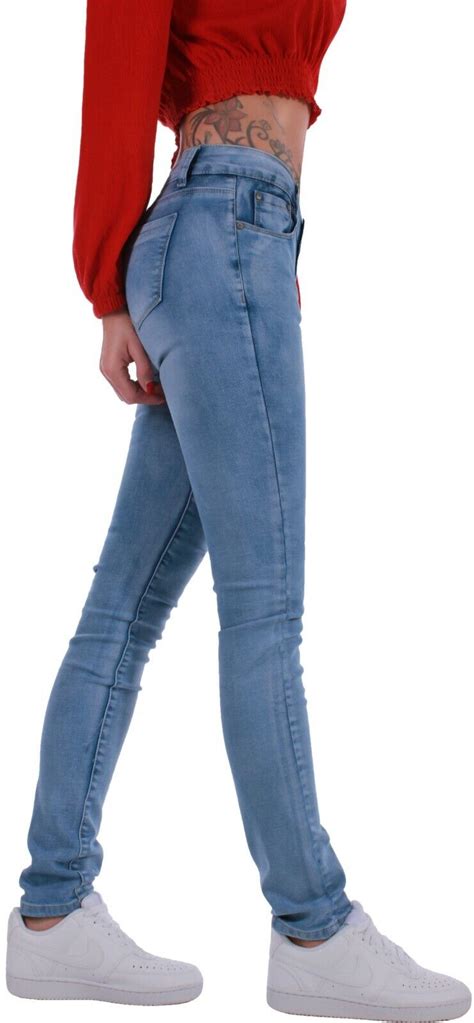 Damen Hüftjeans Jeans Hose Skinny Hüft Röhrenjeans Low Waist Damenjeans