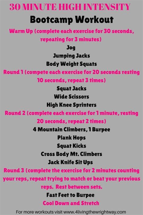 30 Minute High Intensity Bootcamp Workout