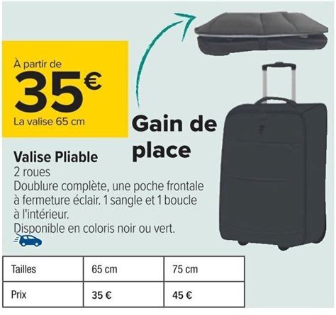 Promo Valise Pliable Roues Chez Carrefour