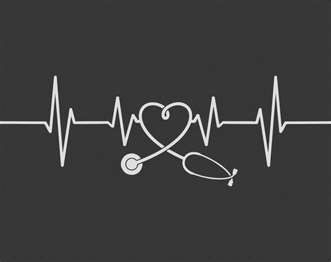 Stethoscope Heartbeat SVG Instant & Digital Download for - Etsy