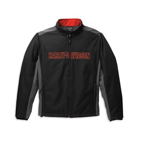 Mens Bar Shield Hooded Softshell Jacket Harley Davidson Online