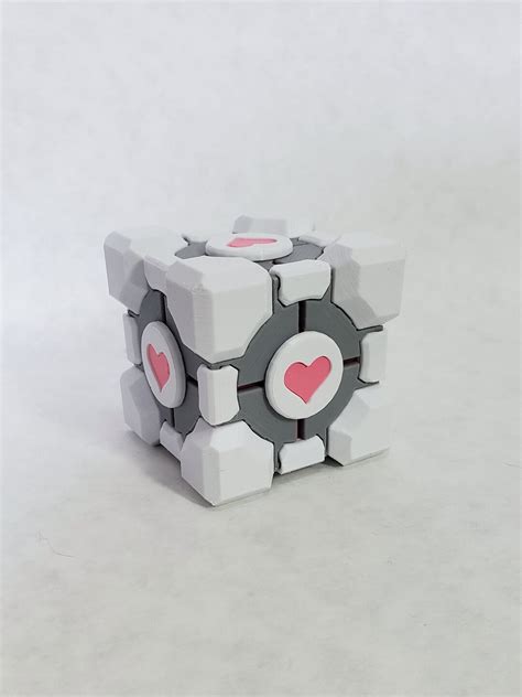 Portal Weighted Companion Cube Aperture Science Inc D Print Etsy