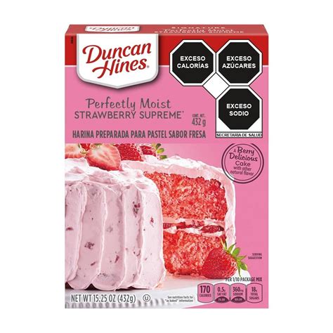 Harina Para Preparar Pastel Duncan Hines Fresa G Walmart